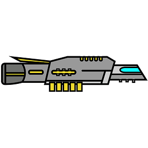 Yellow small spaceship