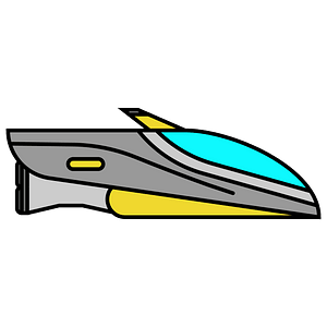 Yellow small spaceship