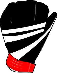 Black goalkeepers glove left