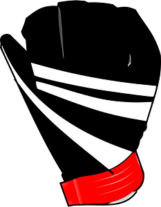 Black goalkeepers glove right
