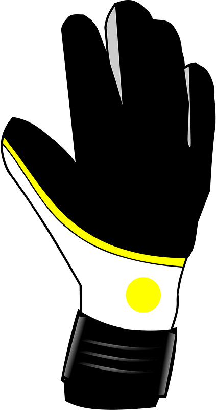 Black white goalkeepers glove right