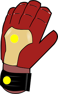 Brown goalkeepers glove left