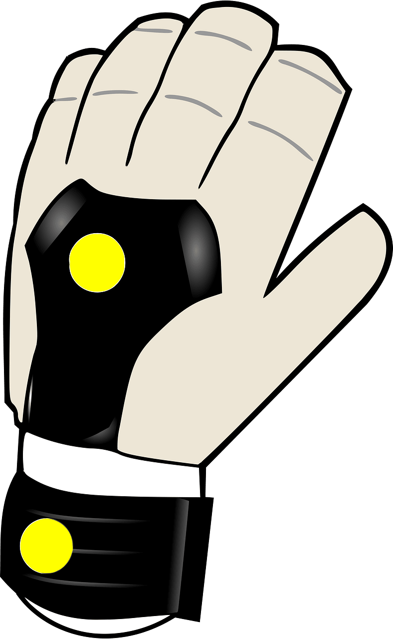 Grey goalkeepers glove left