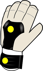 Grey goalkeepers glove left