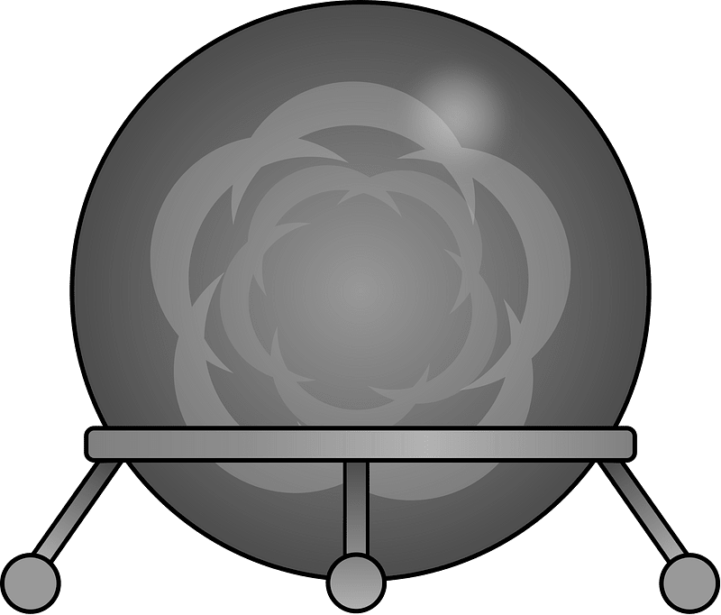 Grey crystal ball large