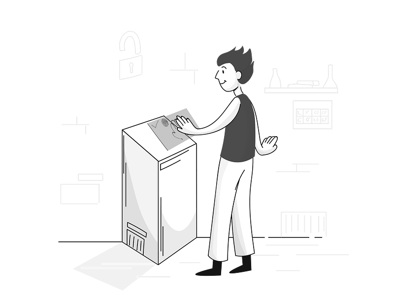 Login black and white