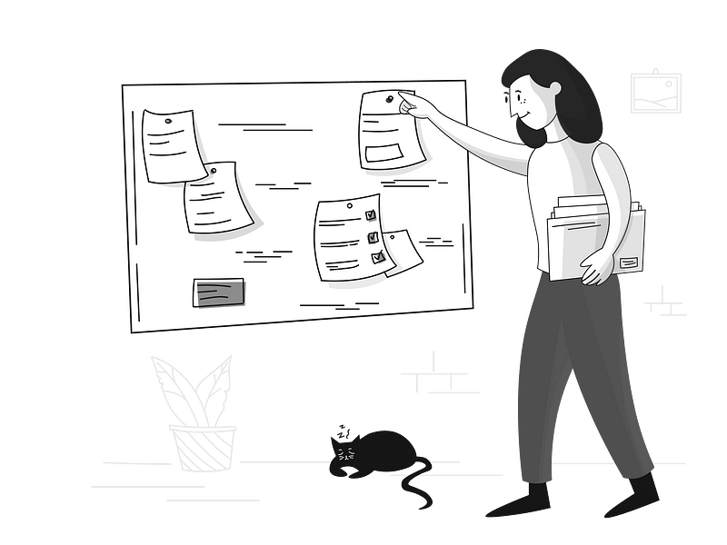 Plan black and white