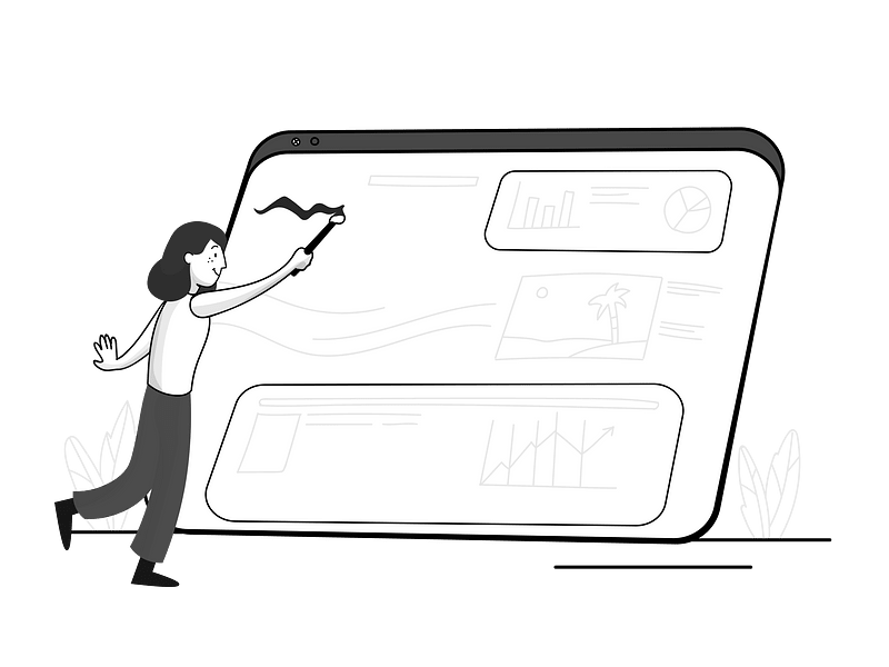Web design black and white