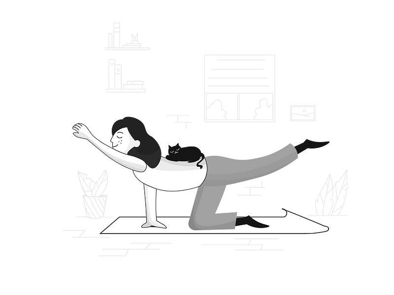 Yoga black and white