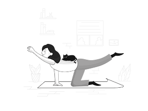 Yoga black and white