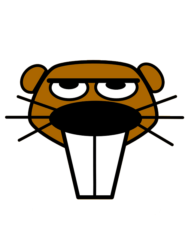 Cartoon beaver face