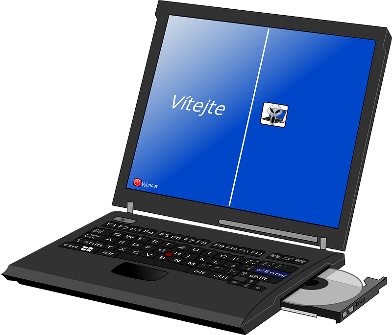 Laptop with disc drive