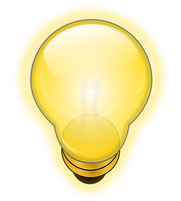 Glowing light bulb