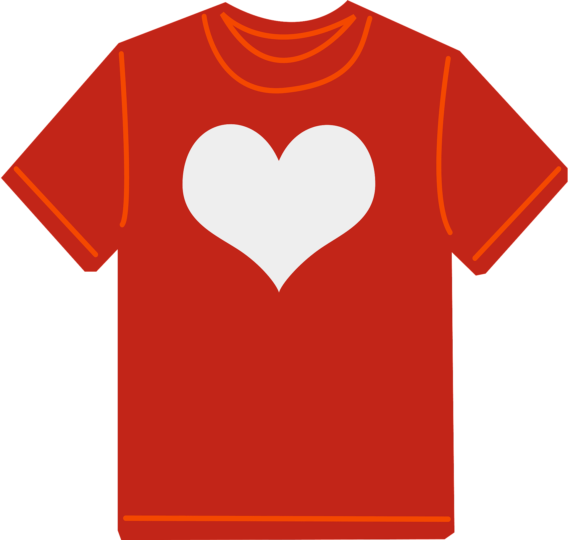 Red t shirt Free vector clipart images on creazilla