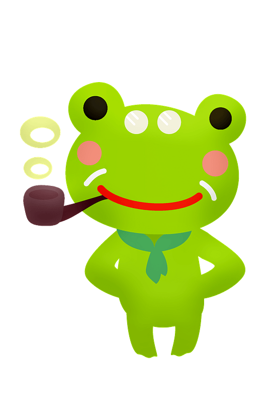 Frog smoking pipe