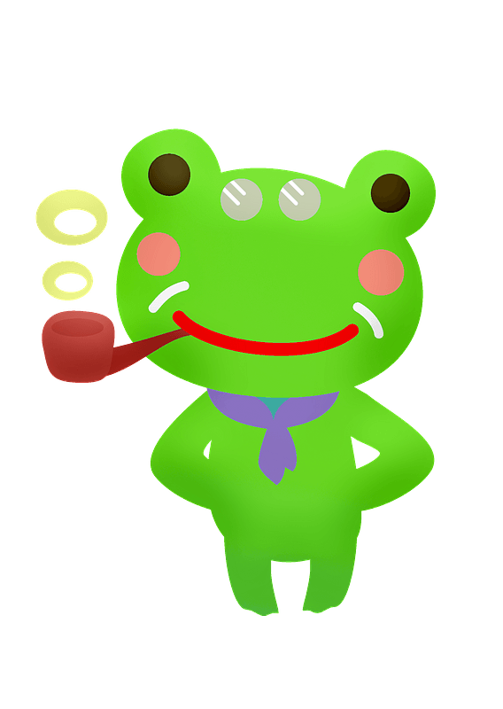 Frog smoking pipe