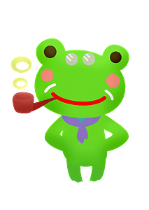 Frog smoking pipe
