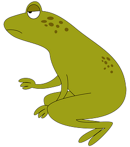 Cartoon jumping frog