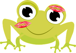 Kissed frog