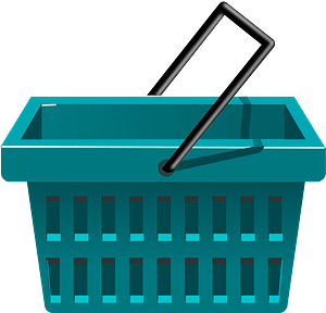 Blue shopping basket