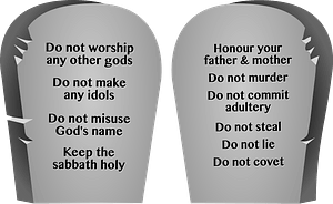 10 commandments tablets