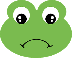 Upset frog face