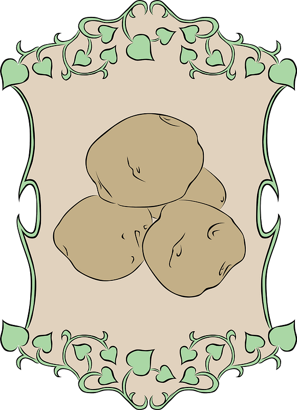Garden sign potatos
