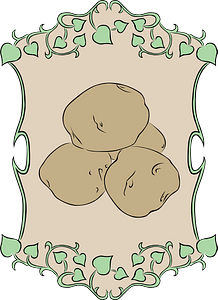 Garden sign potatos
