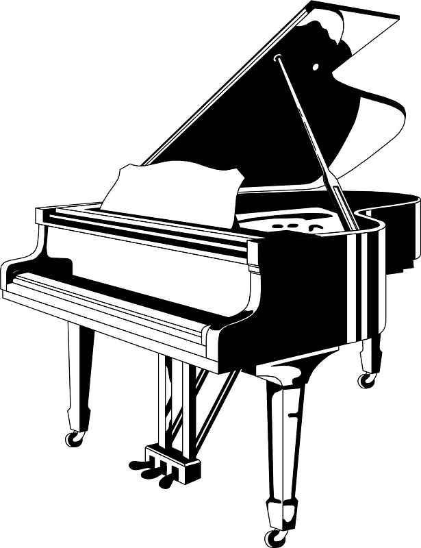 Grand Piano - Black and White