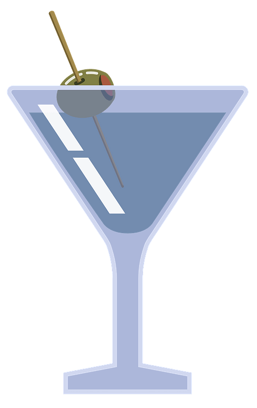 Martini with olive
