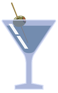 Martini with olive