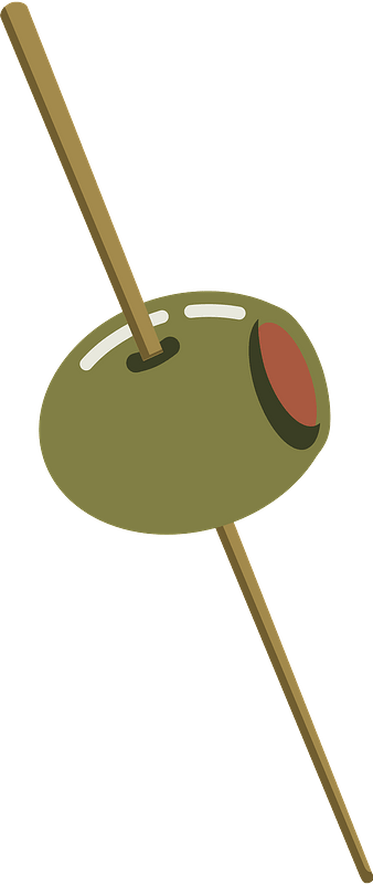 Olive on a toothpick