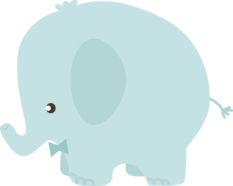 Cute elephant with bow tie