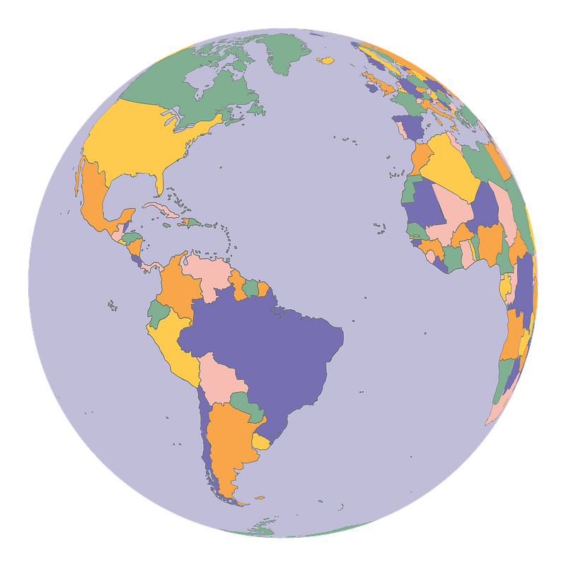 Political Map Globe