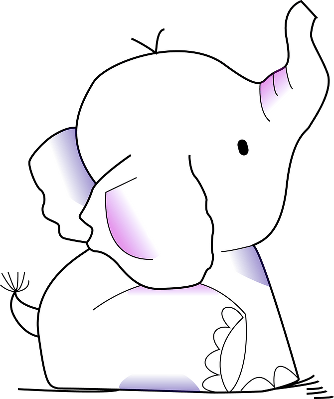 Cute baby elephant