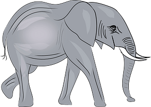Walking elephant