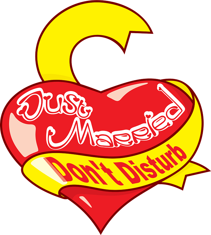 'Just married' heart