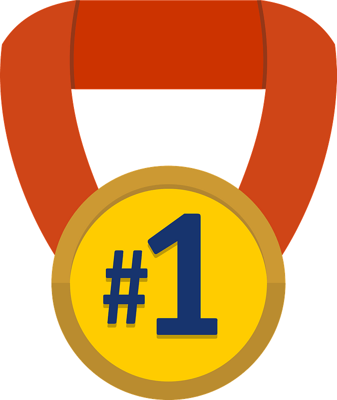 Number 1 medal award