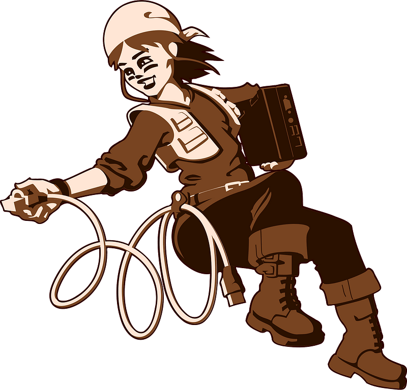 Girl with a notebook and network cable