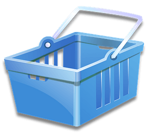 Shopping basket blue
