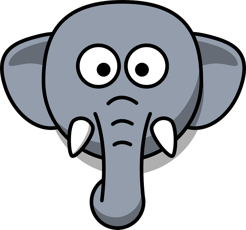 Cartoon elephant face