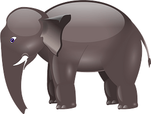 Brown cartoon elephant