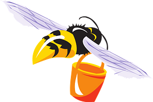 Bee with orange bucket