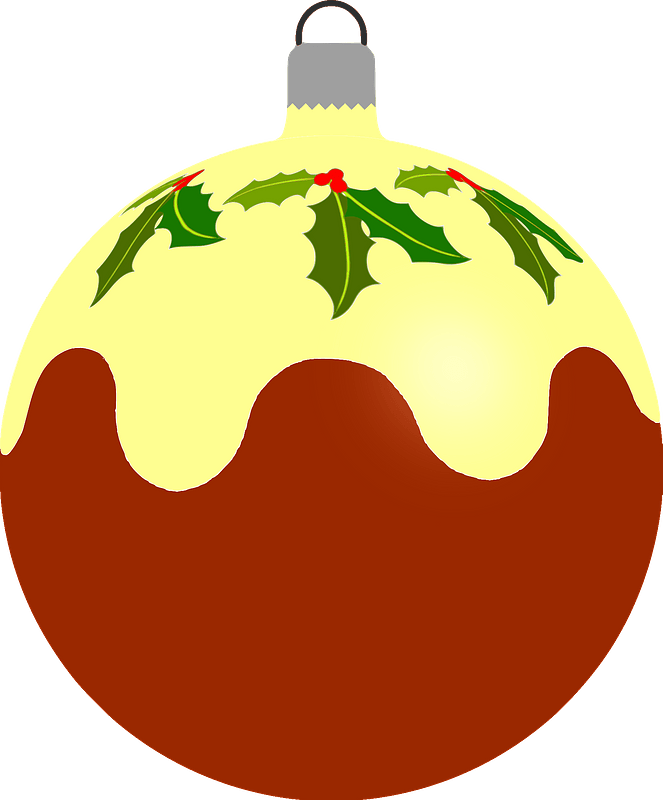 Simple Christmas Pudding Design Christmas Ornament