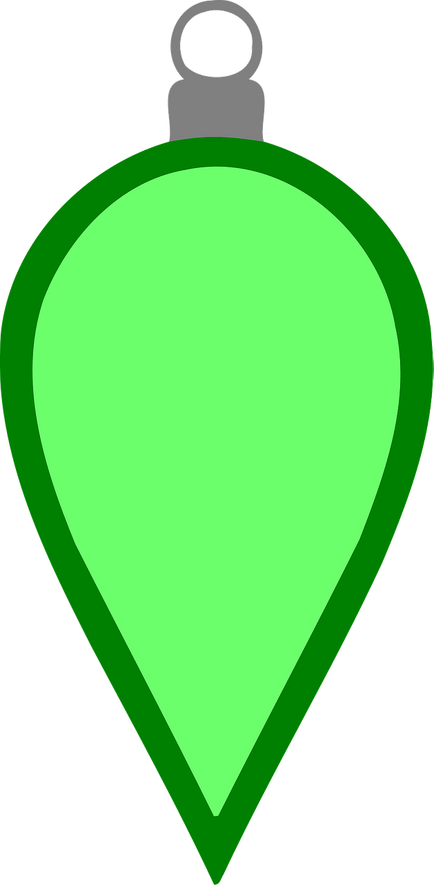 Simple Green Christmas Bulb