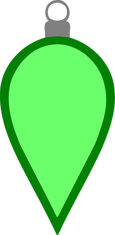 Simple Green Christmas Bulb