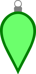 Simple Green Christmas Bulb