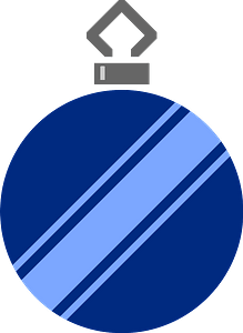 Simple Blue Striped Christmas Ornament