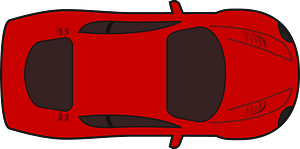 Red Car - Top View