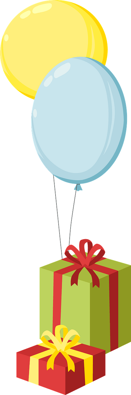 Birthday gifts and balloons
